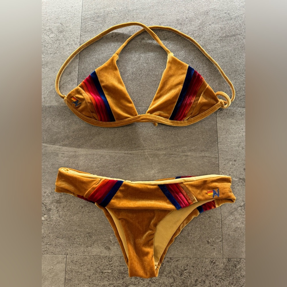 Aviator Nation Velvet Bikini Set